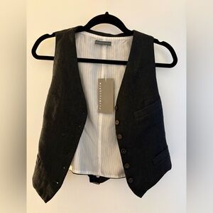 n.y.c. & co. Black Button Front Vest